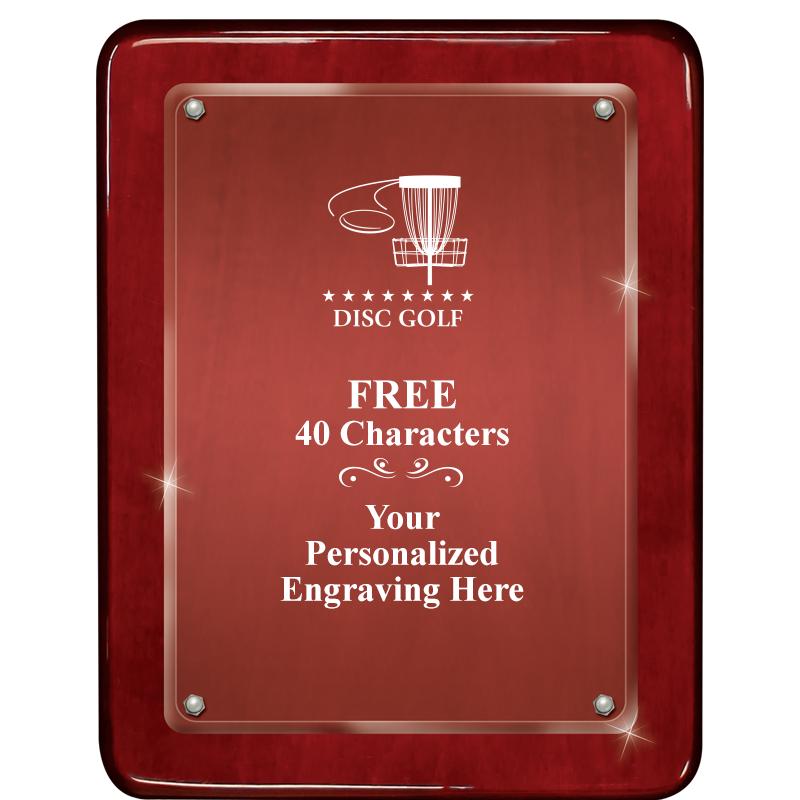 7"X9" ROSEWOOD FLOAT ACR PLQ