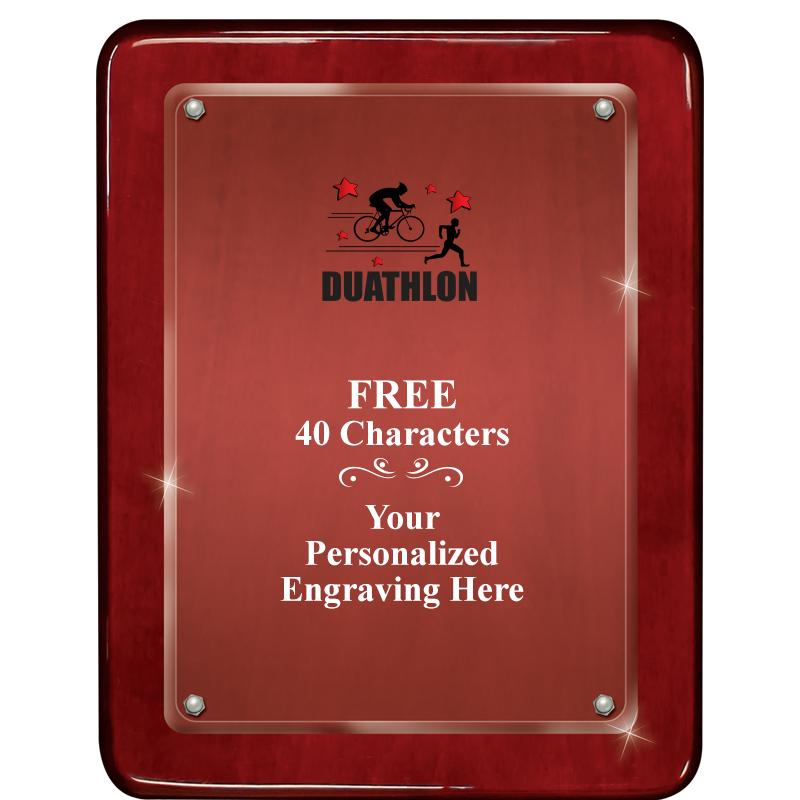 7"X9" ROSEWOOD FLOAT ACR PLQ