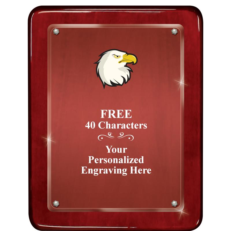 7"X9" ROSEWOOD FLOAT ACR PLQ