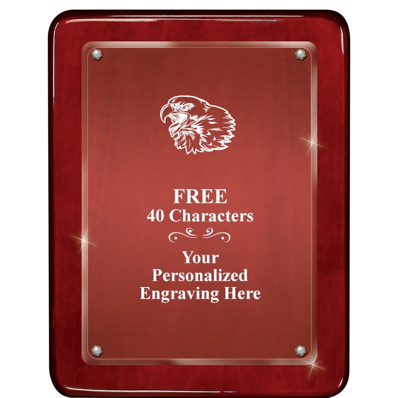 7"X9" ROSEWOOD FLOAT ACR PLQ