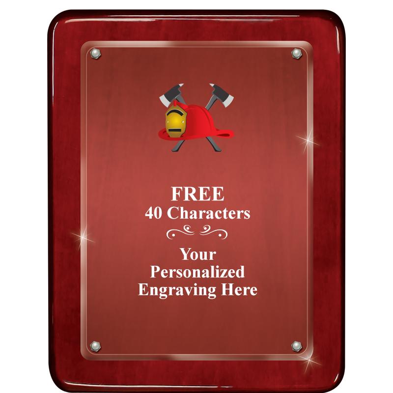 7"X9" ROSEWOOD FLOAT ACR PLQ