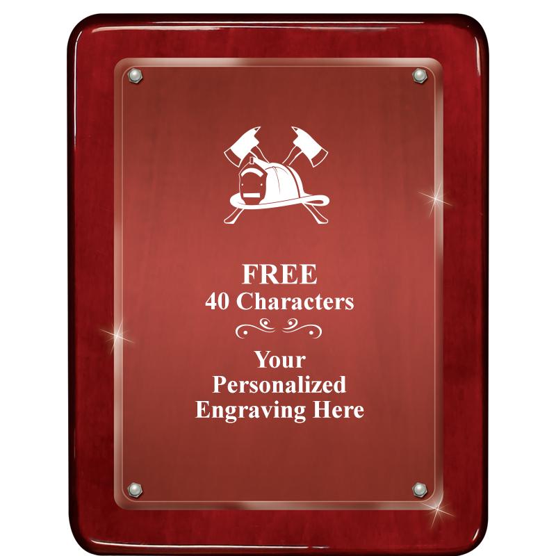 7"X9" ROSEWOOD FLOAT ACR PLQ