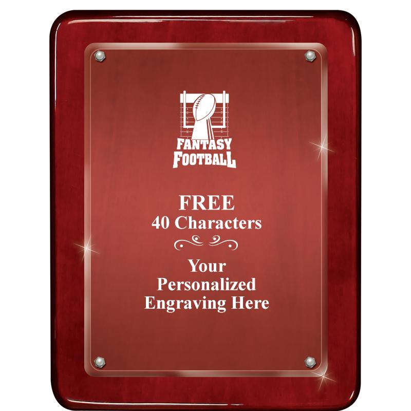 7"X9" ROSEWOOD FLOAT ACR PLQ