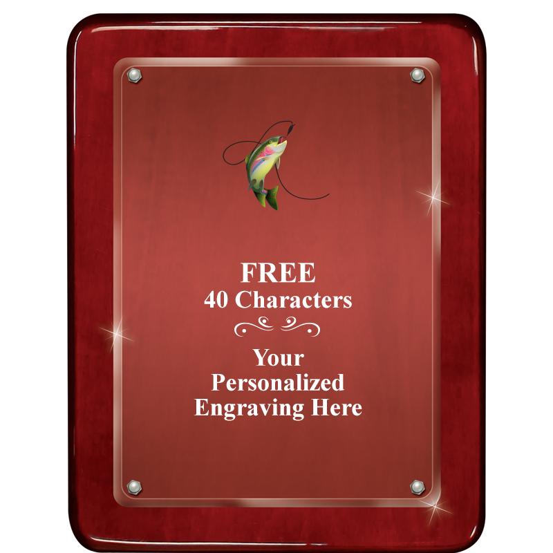 7"X9" ROSEWOOD FLOAT ACR PLQ