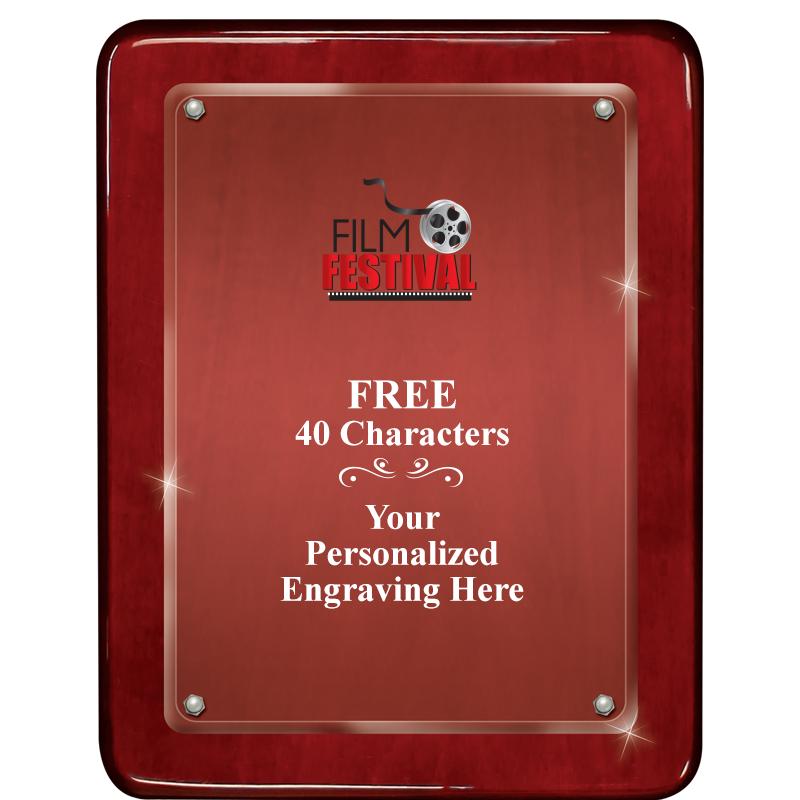 7"X9" ROSEWOOD FLOAT ACR PLQ