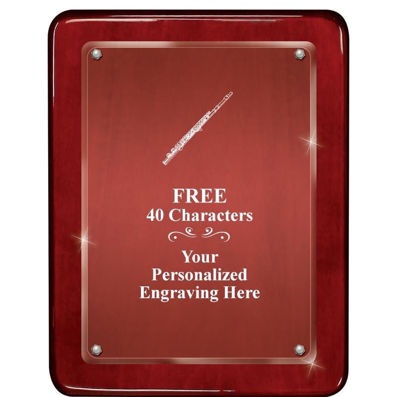 7"X9" ROSEWOOD FLOAT ACR PLQ