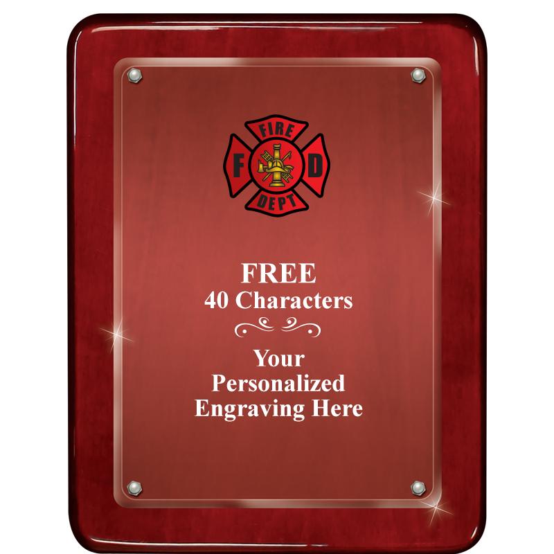 7"X9" ROSEWOOD FLOAT ACR PLQ