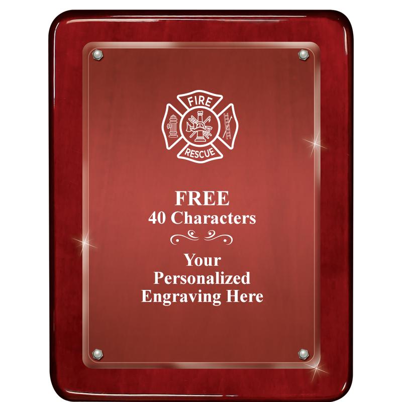 7"X9" ROSEWOOD FLOAT ACR PLQ