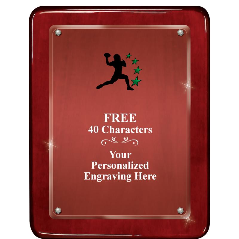 7"X9" ROSEWOOD FLOAT ACR PLQ