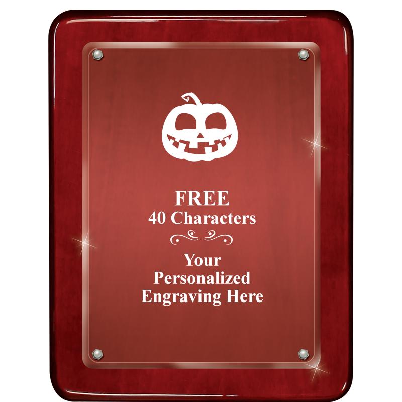 7"X9" ROSEWOOD FLOAT ACR PLQ