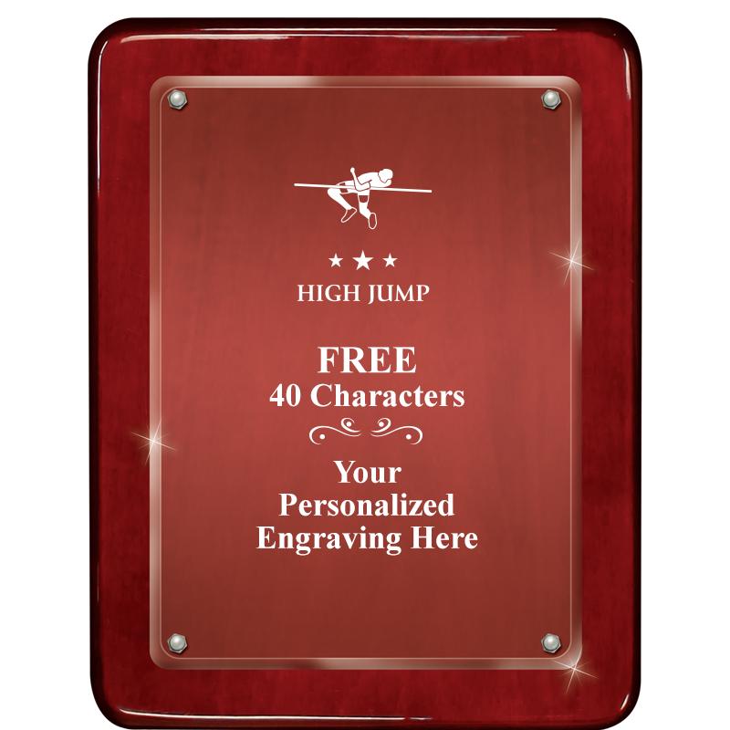 7"X9" ROSEWOOD FLOAT ACR PLQ