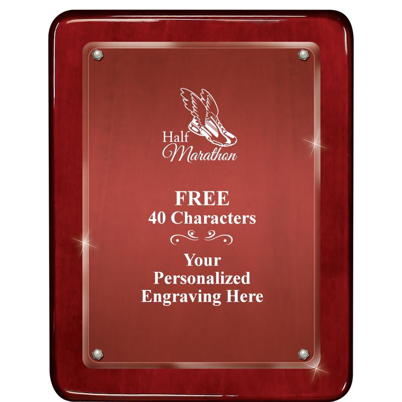 7"X9" ROSEWOOD FLOAT ACR PLQ