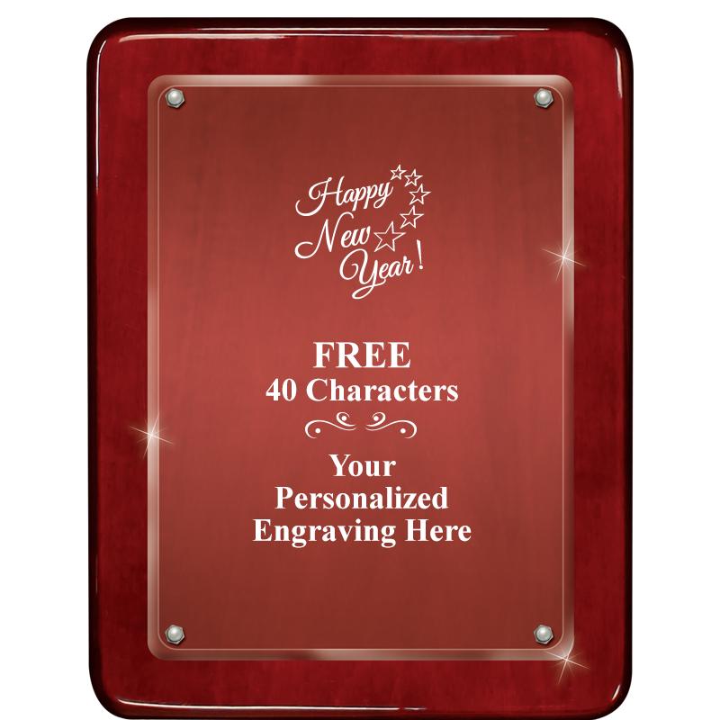 7"X9" ROSEWOOD FLOAT ACR PLQ