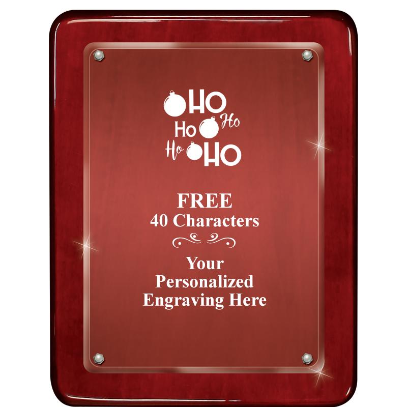 7"X9" ROSEWOOD FLOAT ACR PLQ