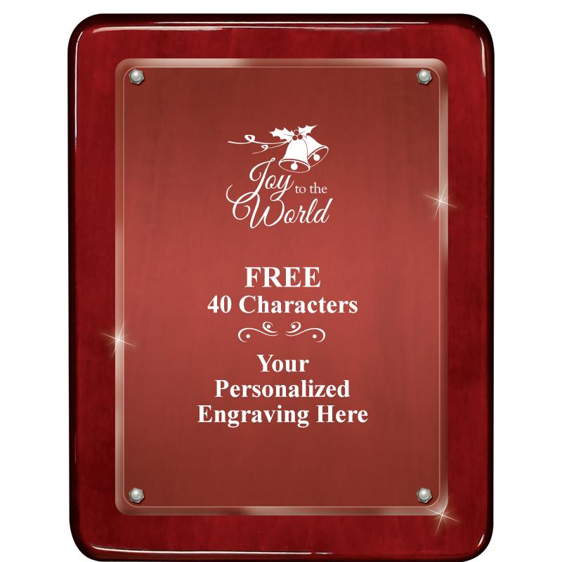 7"X9" ROSEWOOD FLOAT ACR PLQ