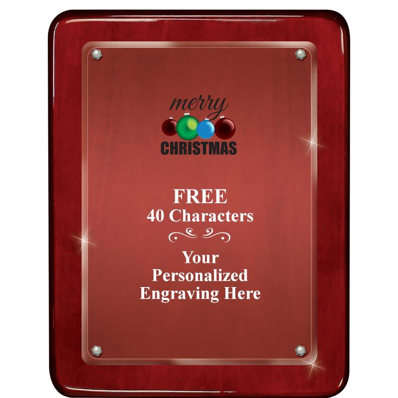 7"X9" ROSEWOOD FLOAT ACR PLQ