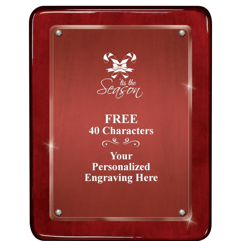 7"X9" ROSEWOOD FLOAT ACR PLQ