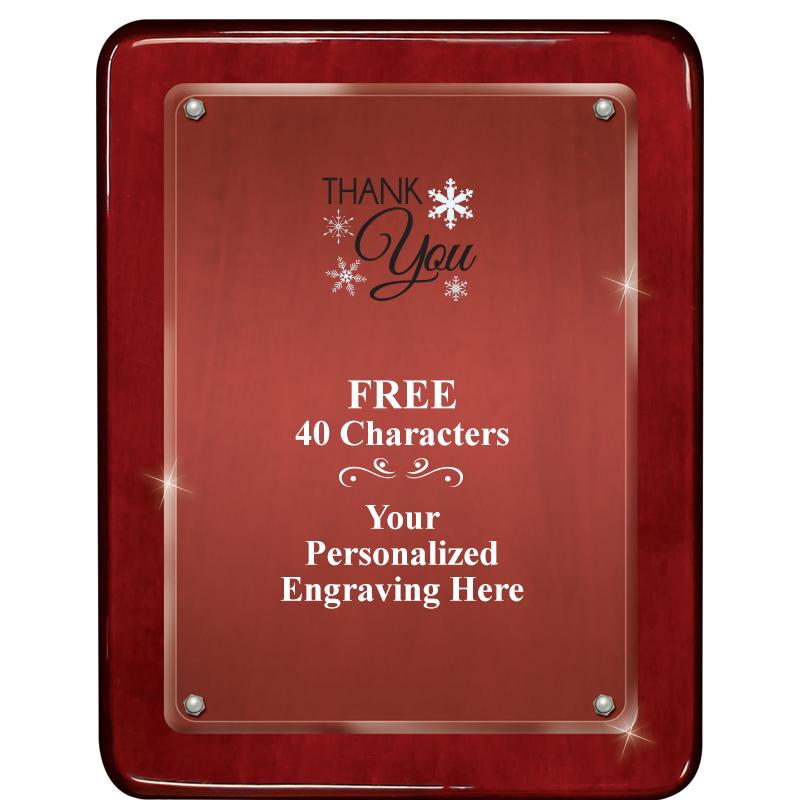 7"X9" ROSEWOOD FLOAT ACR PLQ