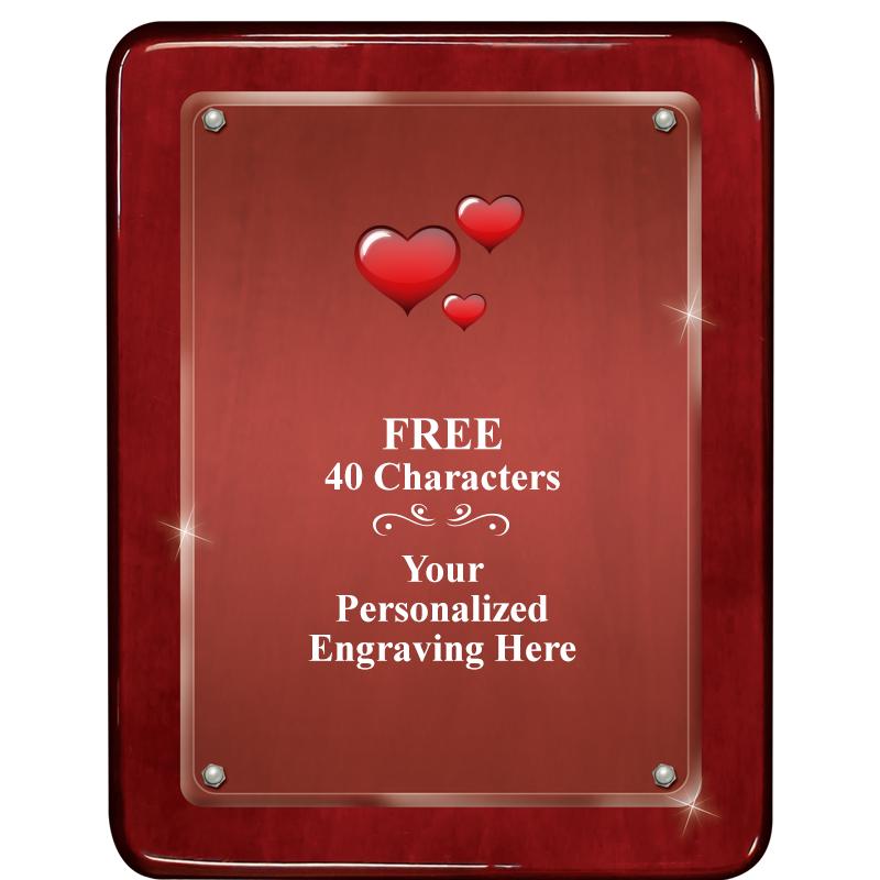 7"X9" ROSEWOOD FLOAT ACR PLQ