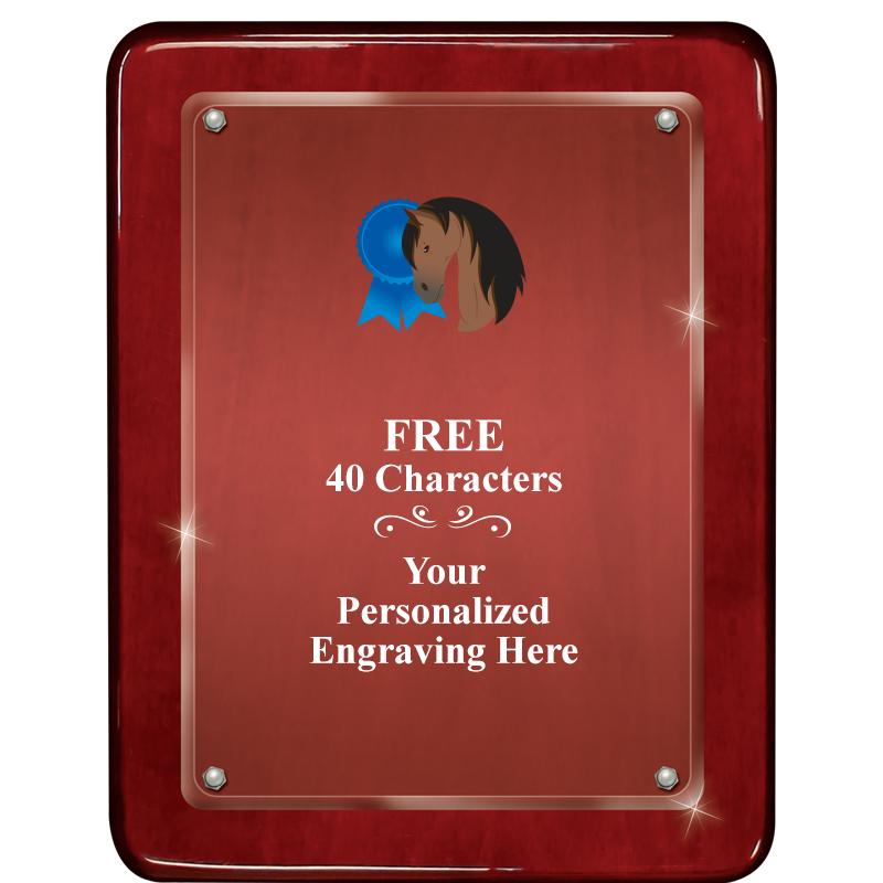 7"X9" ROSEWOOD FLOAT ACR PLQ