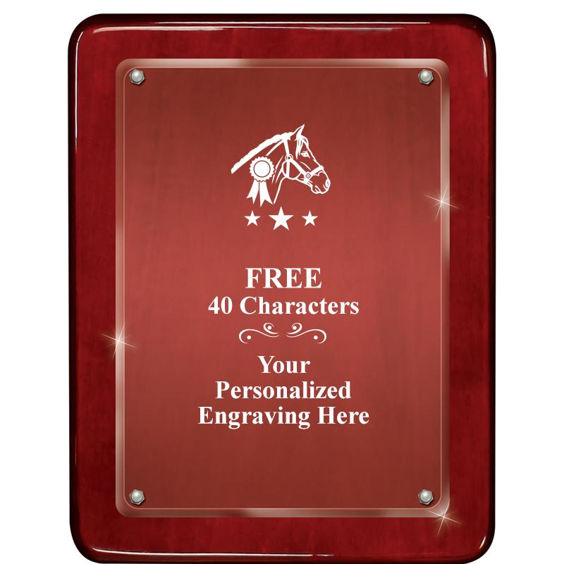 7"X9" ROSEWOOD FLOAT ACR PLQ