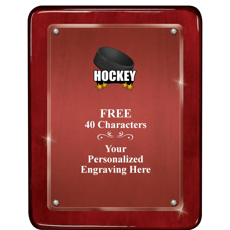 7"X9" ROSEWOOD FLOAT ACR PLQ