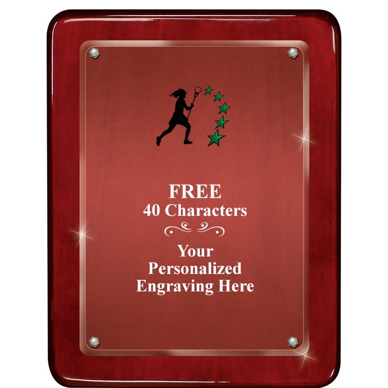 7"X9" ROSEWOOD FLOAT ACR PLQ