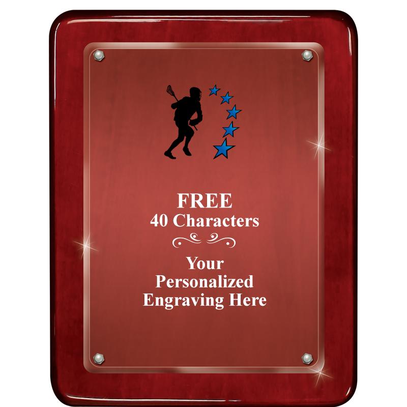 7"X9" ROSEWOOD FLOAT ACR PLQ