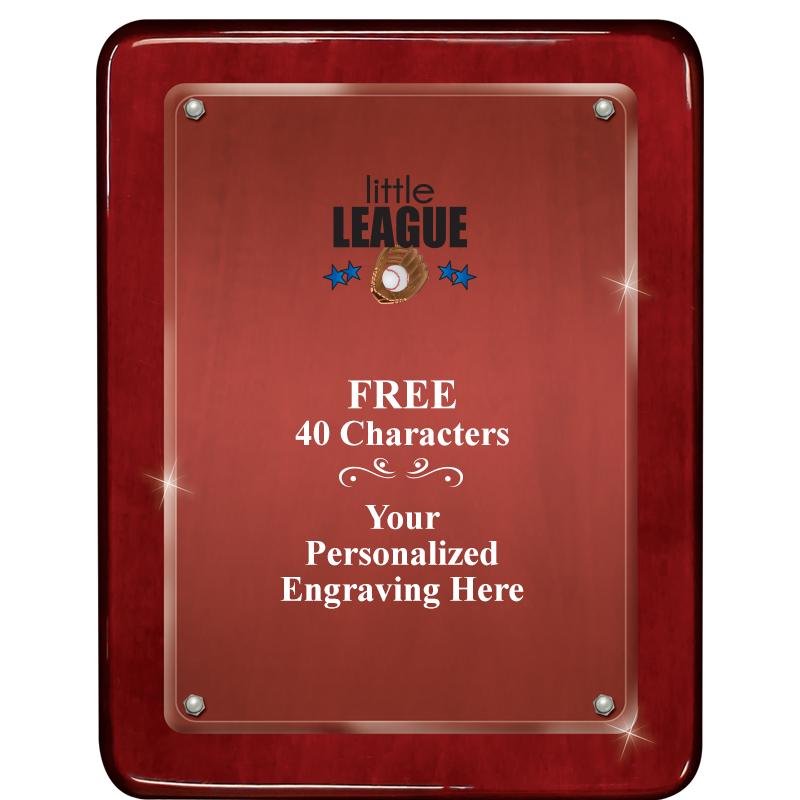 7"X9" ROSEWOOD FLOAT ACR PLQ