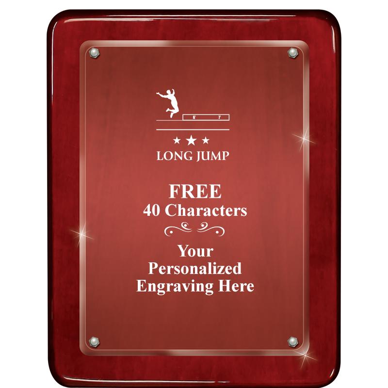 7"X9" ROSEWOOD FLOAT ACR PLQ