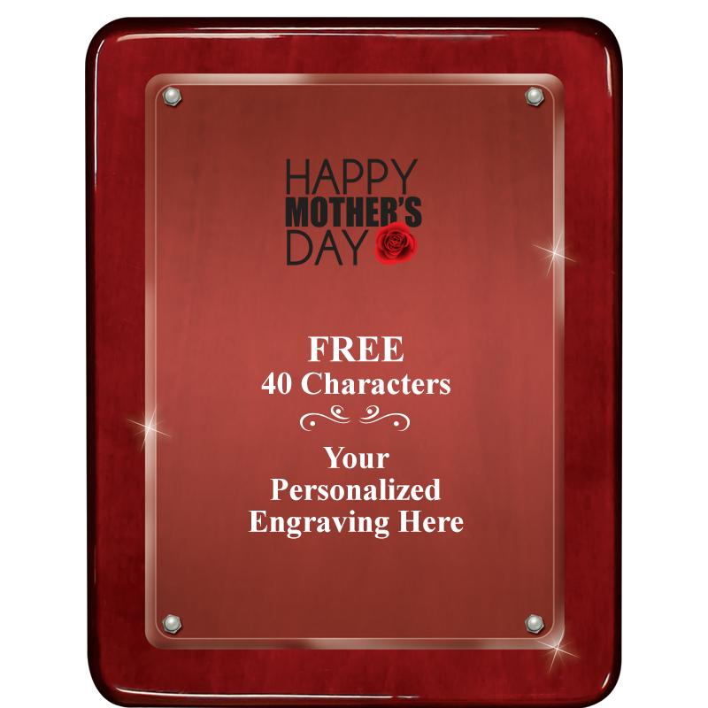 7"X9" ROSEWOOD FLOAT ACR PLQ