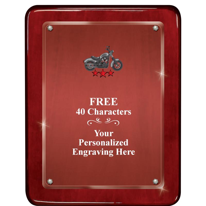 7"X9" ROSEWOOD FLOAT ACR PLQ