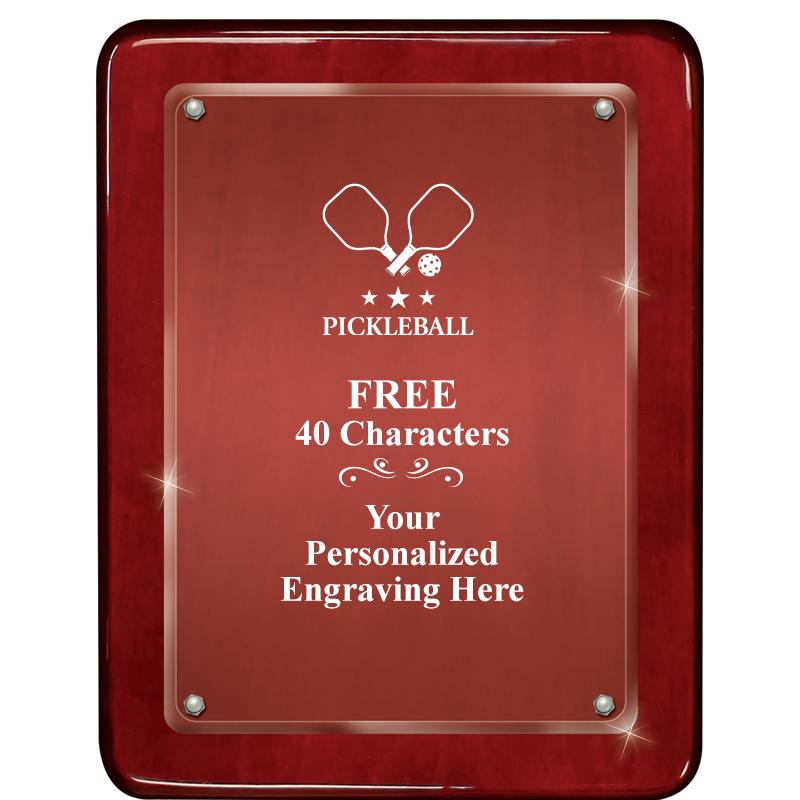 7"X9" ROSEWOOD FLOAT ACR PLQ