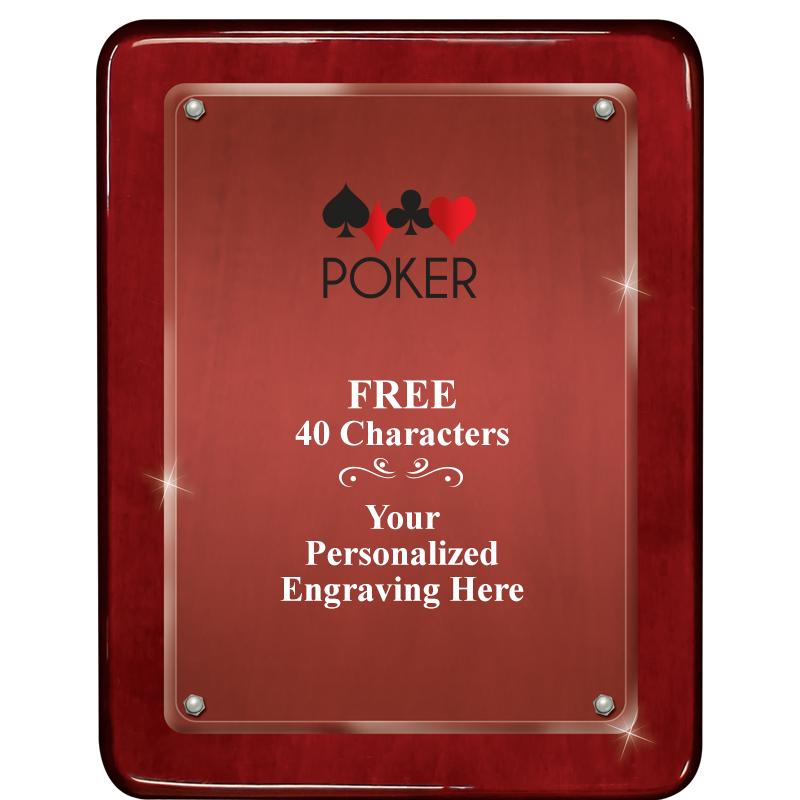 7"X9" ROSEWOOD FLOAT ACR PLQ