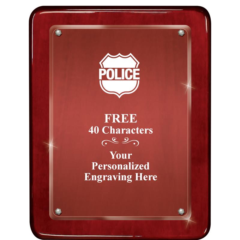 7"X9" ROSEWOOD FLOAT ACR PLQ