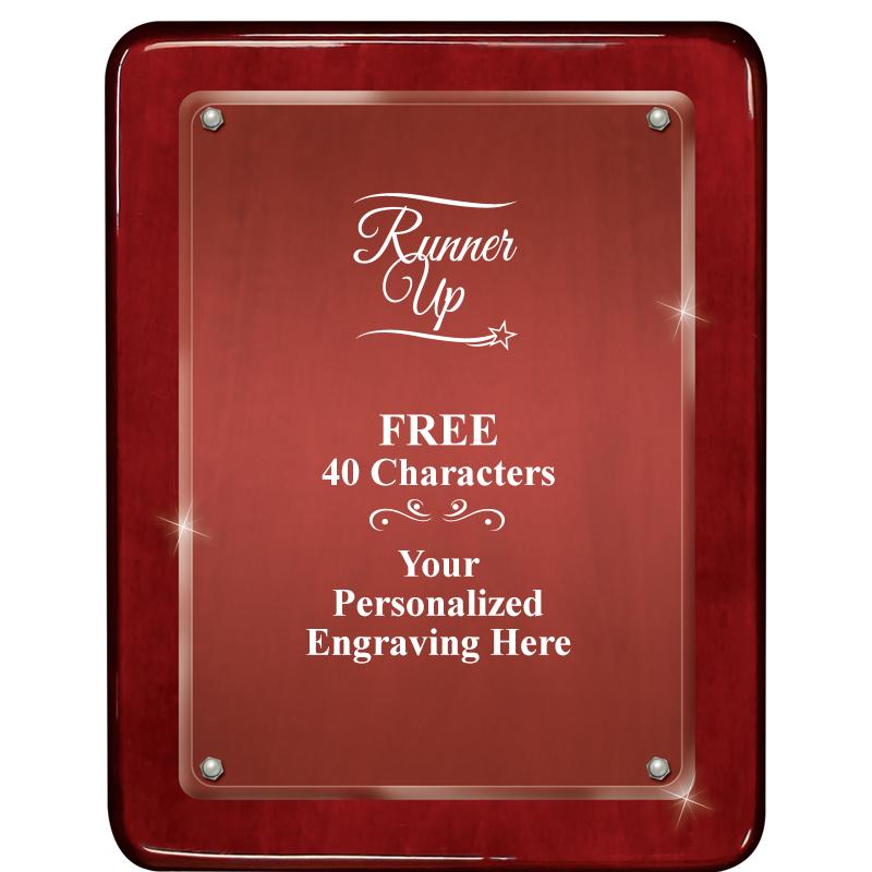 7"X9" ROSEWOOD FLOAT ACR PLQ