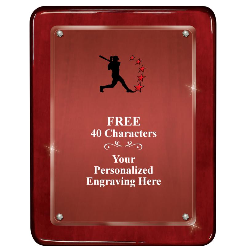 7"X9" ROSEWOOD FLOAT ACR PLQ