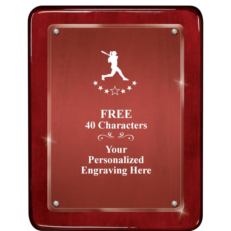 7"X9" ROSEWOOD FLOAT ACR PLQ