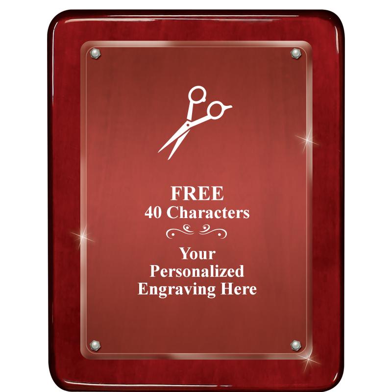 7"X9" ROSEWOOD FLOAT ACR PLQ