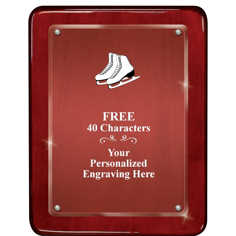 7"X9" ROSEWOOD FLOAT ACR PLQ