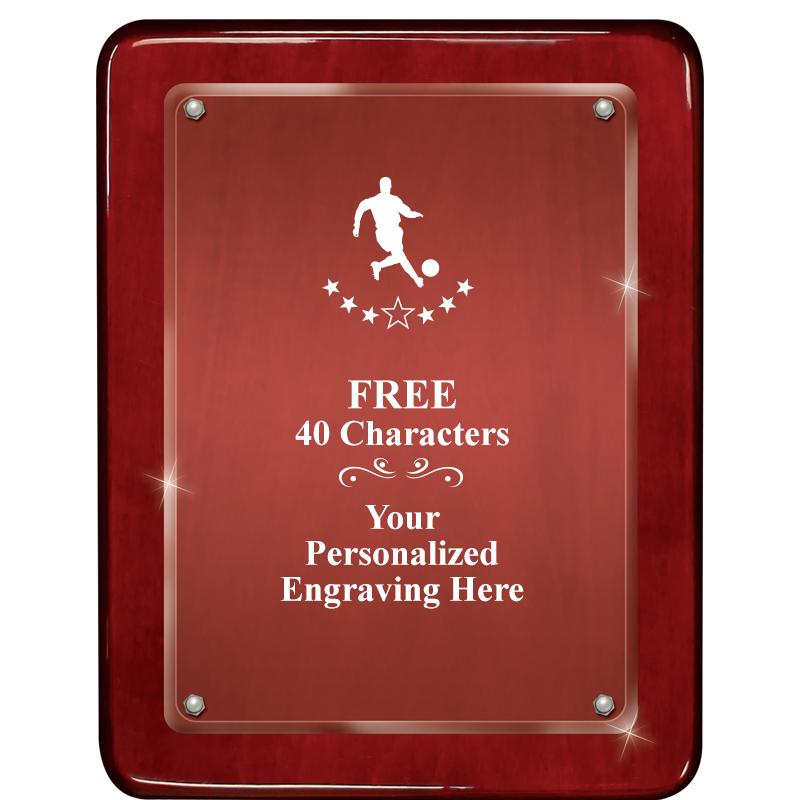 7"X9" ROSEWOOD FLOAT ACR PLQ