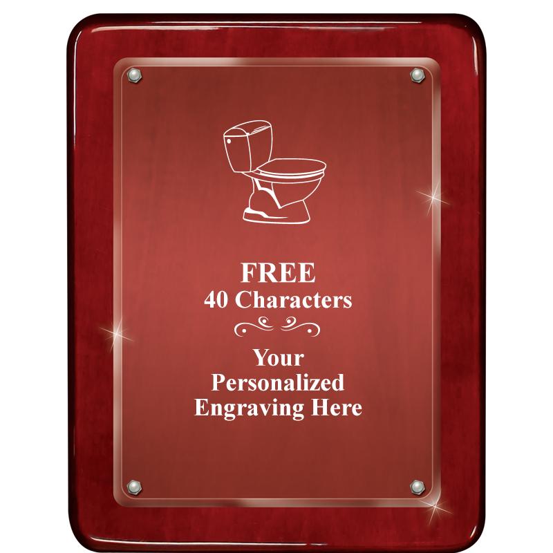 7"X9" ROSEWOOD FLOAT ACR PLQ