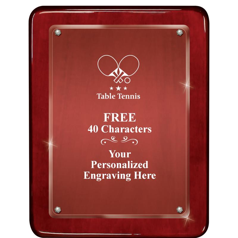 7"X9" ROSEWOOD FLOAT ACR PLQ