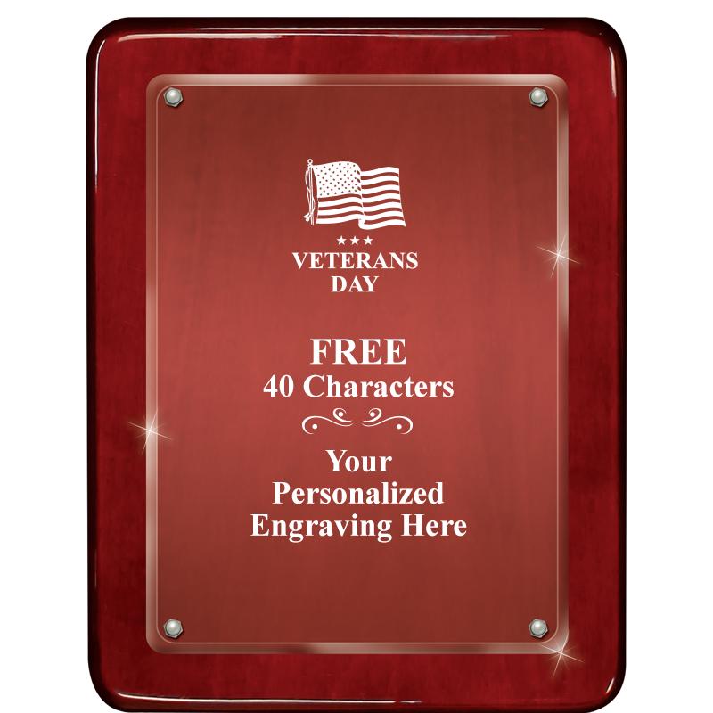 7"X9" ROSEWOOD FLOAT ACR PLQ