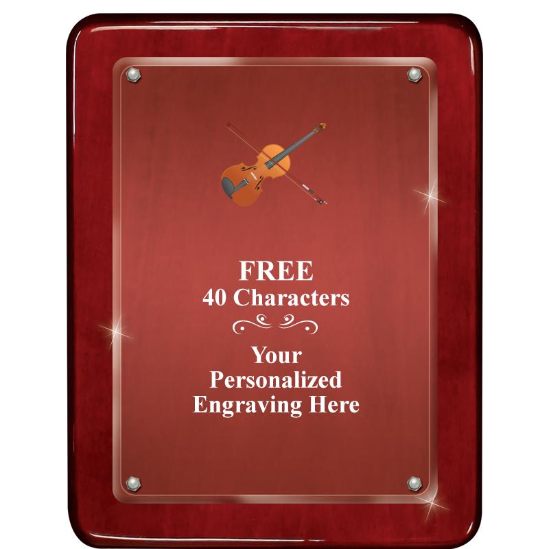 7"X9" ROSEWOOD FLOAT ACR PLQ