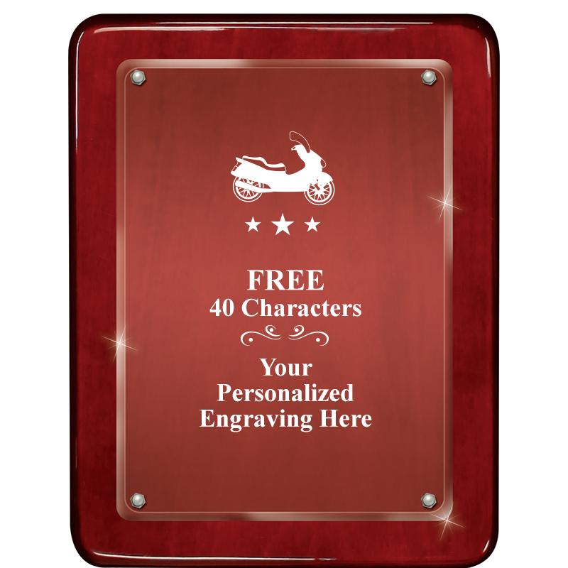 7"X9" ROSEWOOD FLOAT ACR PLQ