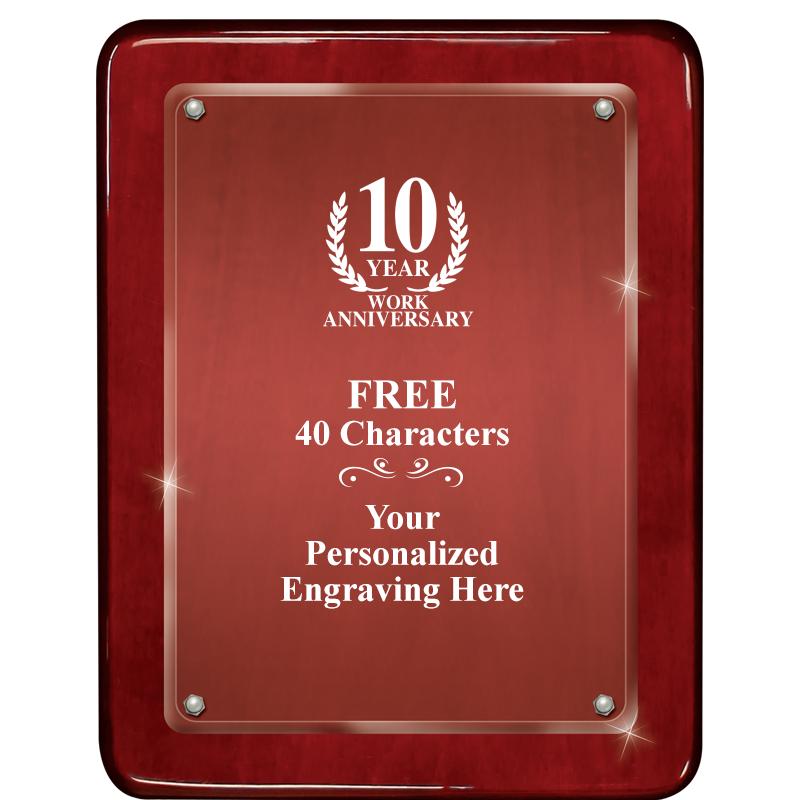 7"X9" ROSEWOOD FLOAT ACR PLQ