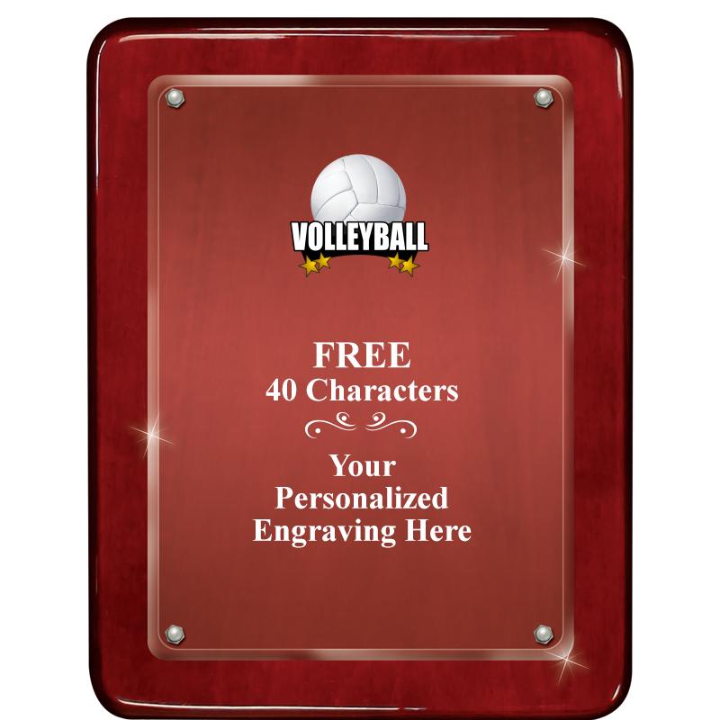 7"X9" ROSEWOOD FLOAT ACR PLQ