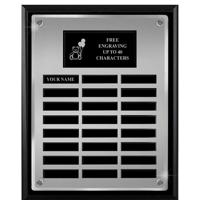 12X15 SV BLK PPTL FLT ACR PLQ