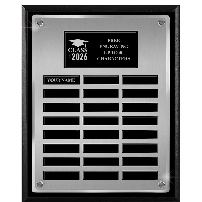 12X15 SV BLK PPTL FLT ACR PLQ